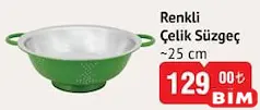 RENKLİ ÇELİK SÜZGEÇ 25 CM